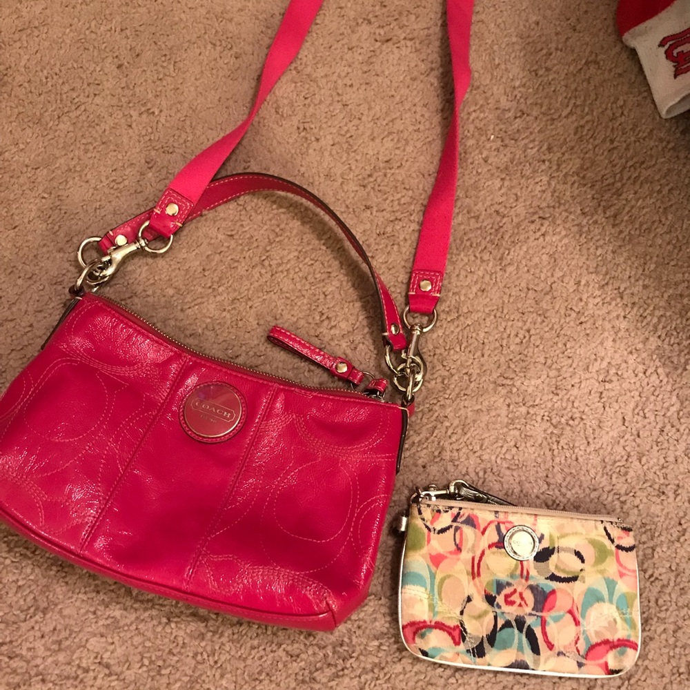 Coach purse with wristlet wallet